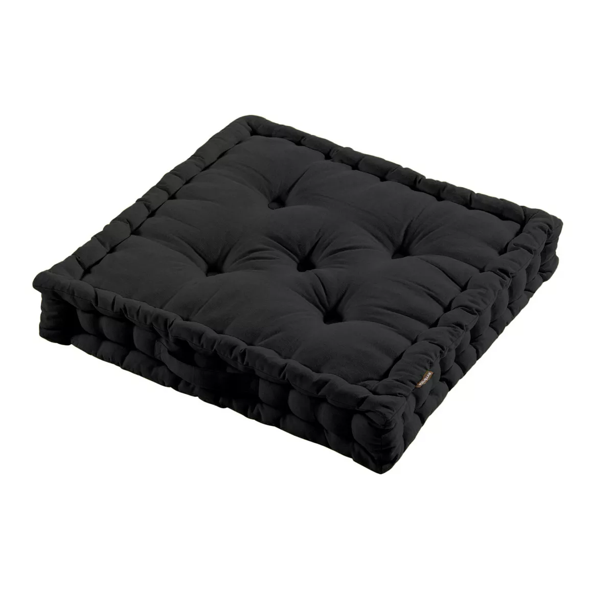 Coussin de sol coton (60 x 60 cm) Pixel Noir