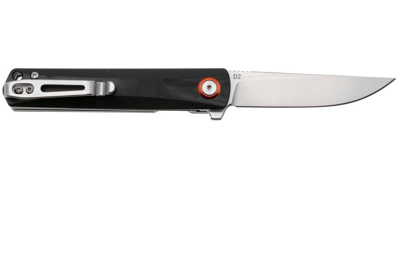 Black Fox Spear BF-783 Satin D2, Black G10, zakmes
