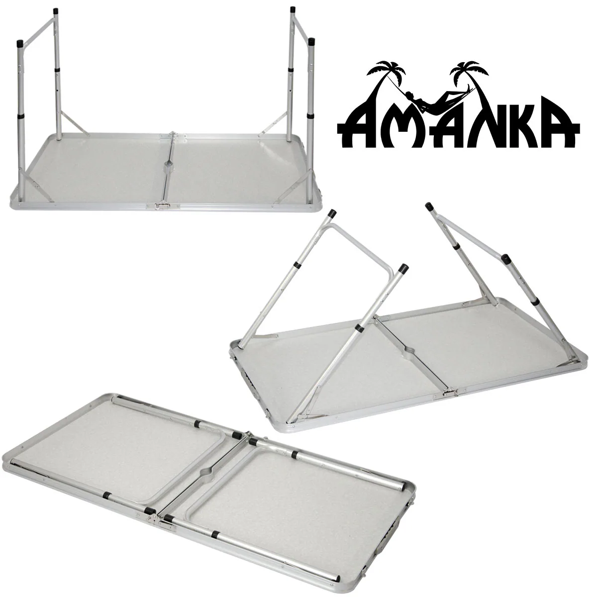Campingtisch ca.120x60cm Klapptisch Koffertisch Falttisch Hocker Aluminium Tisch