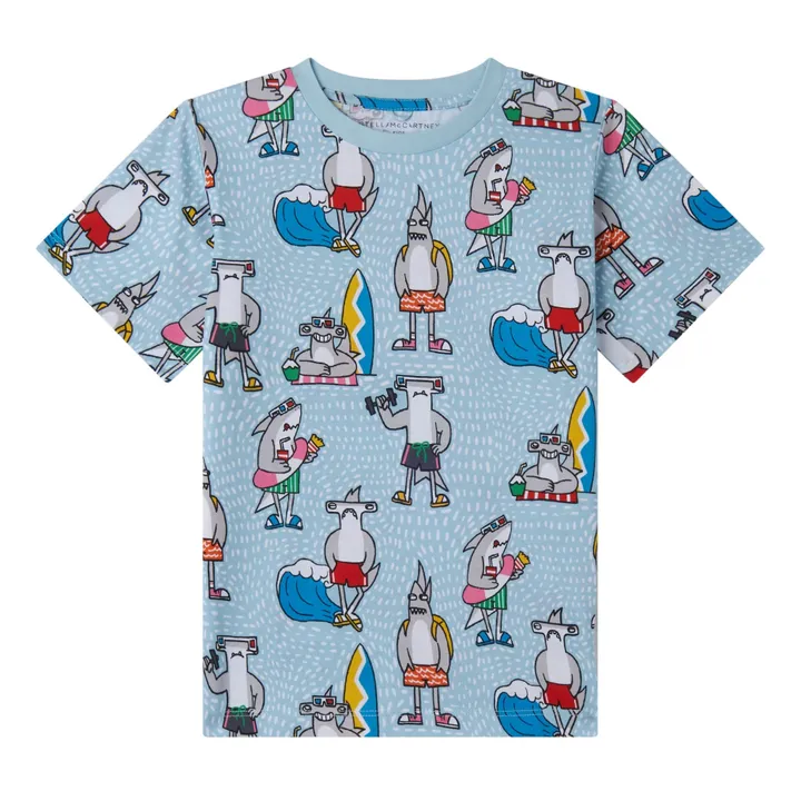 Stella McCartney Kids T-Shirt Surf | Bleu pâle