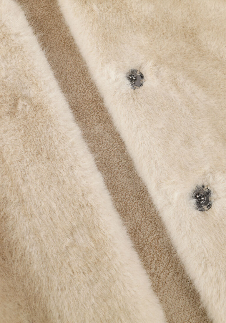 beige studio ar gilet olena faux mink