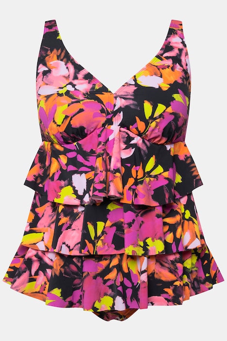 Tankini, Volants, Softcups, breite Träger