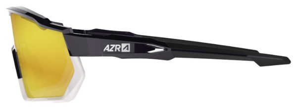 Coffret Lunettes AZR Pro Race RX Noir/Blanc Verni / Écran hydrophobe Or