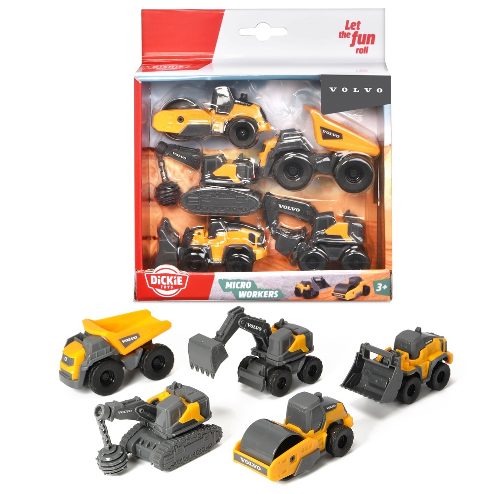 Volvo Micro Workers Baumaschinen 5er-Pack