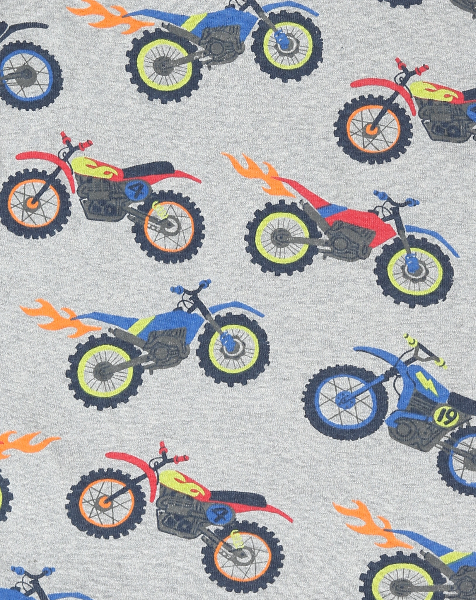 Schlafanzug DIRT BIKES kurz in grey melange