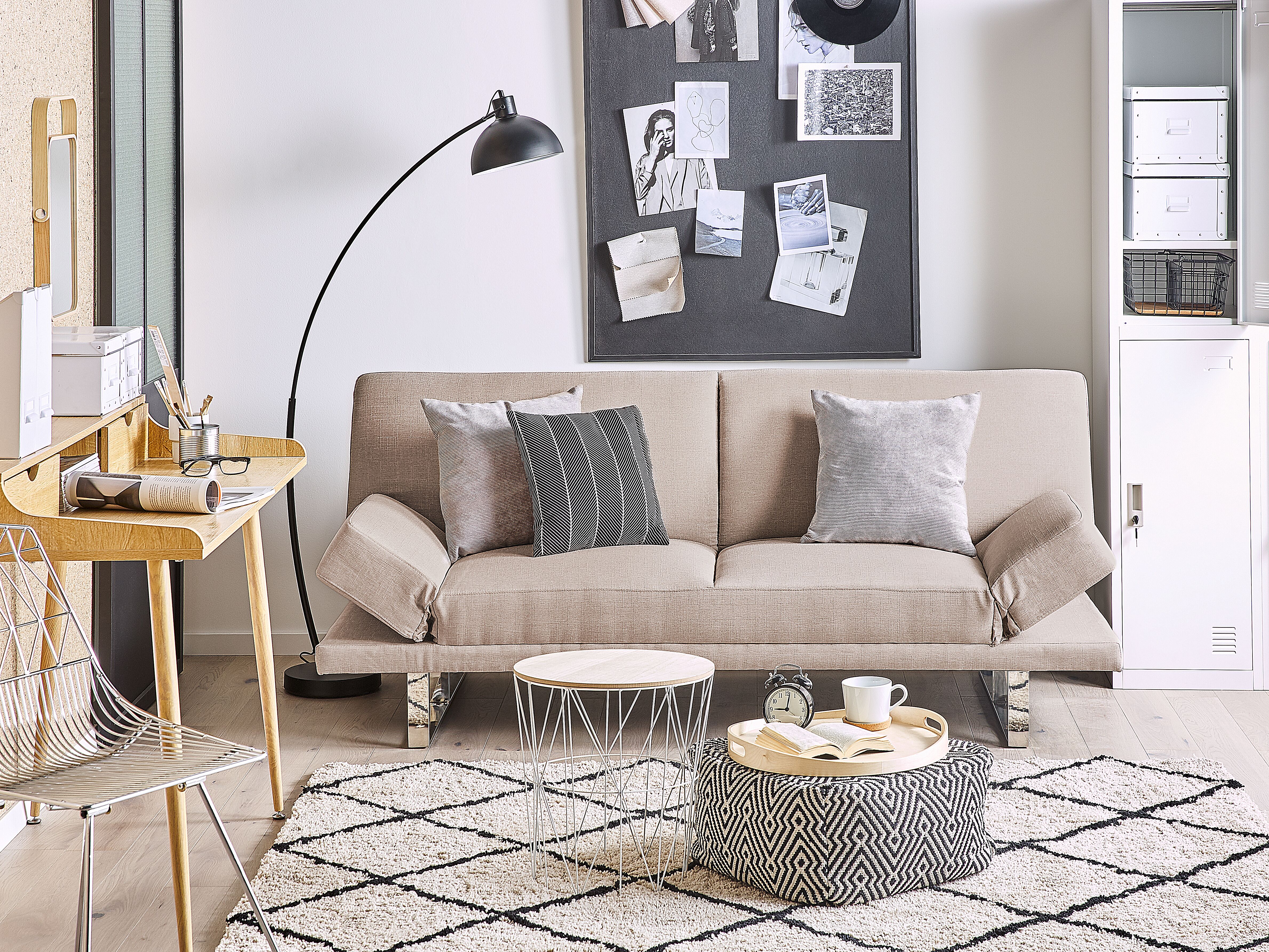 Slaapbank 2-zits YORK Stof Beige