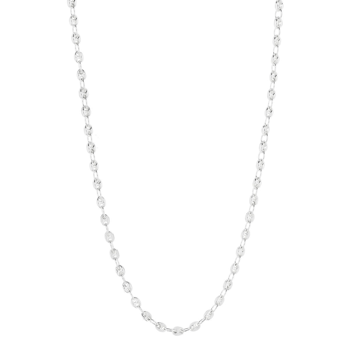 Collier argent 925 maille grain de café 45 cm