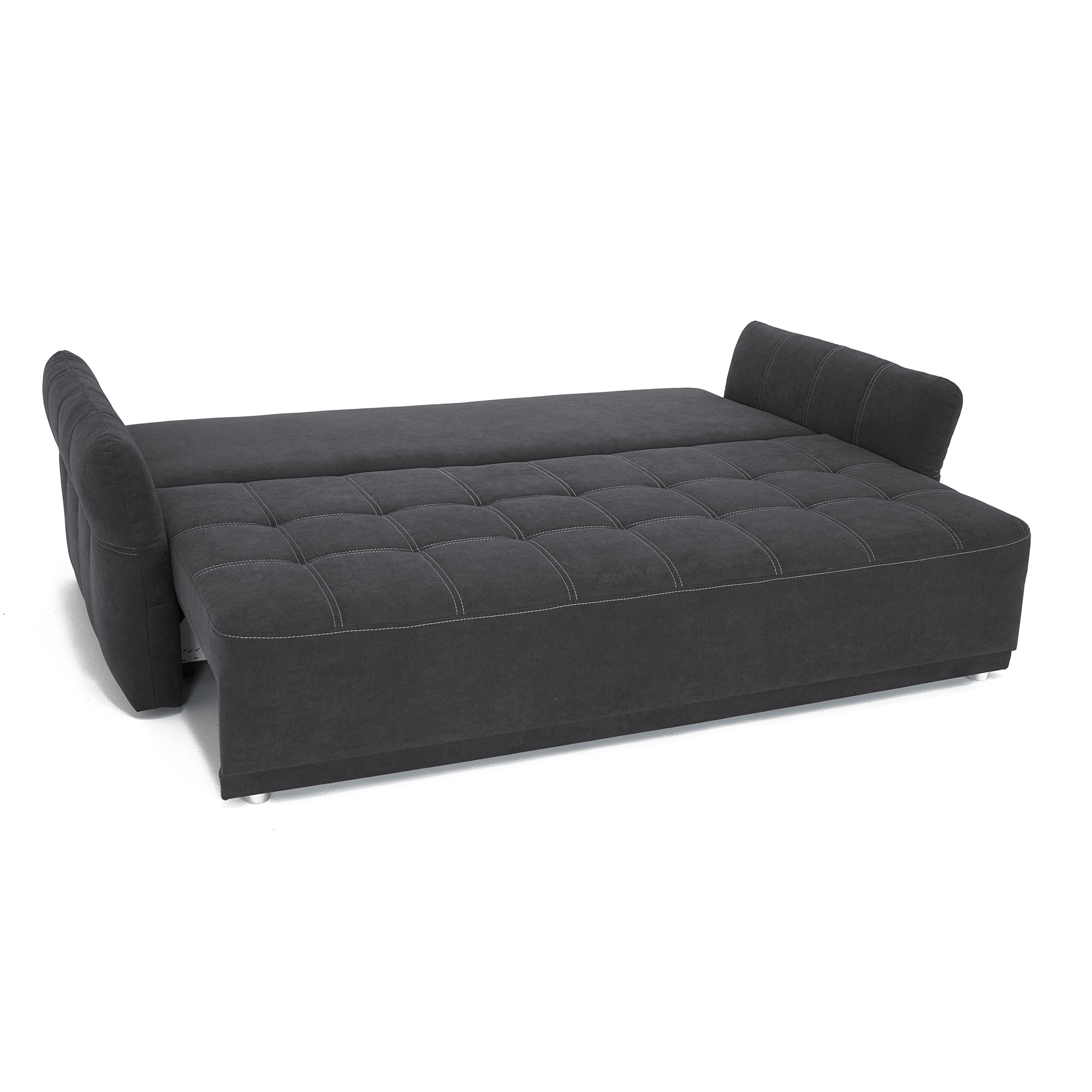 Schlafsofa - schwarz - regulierbare Armlehnen
