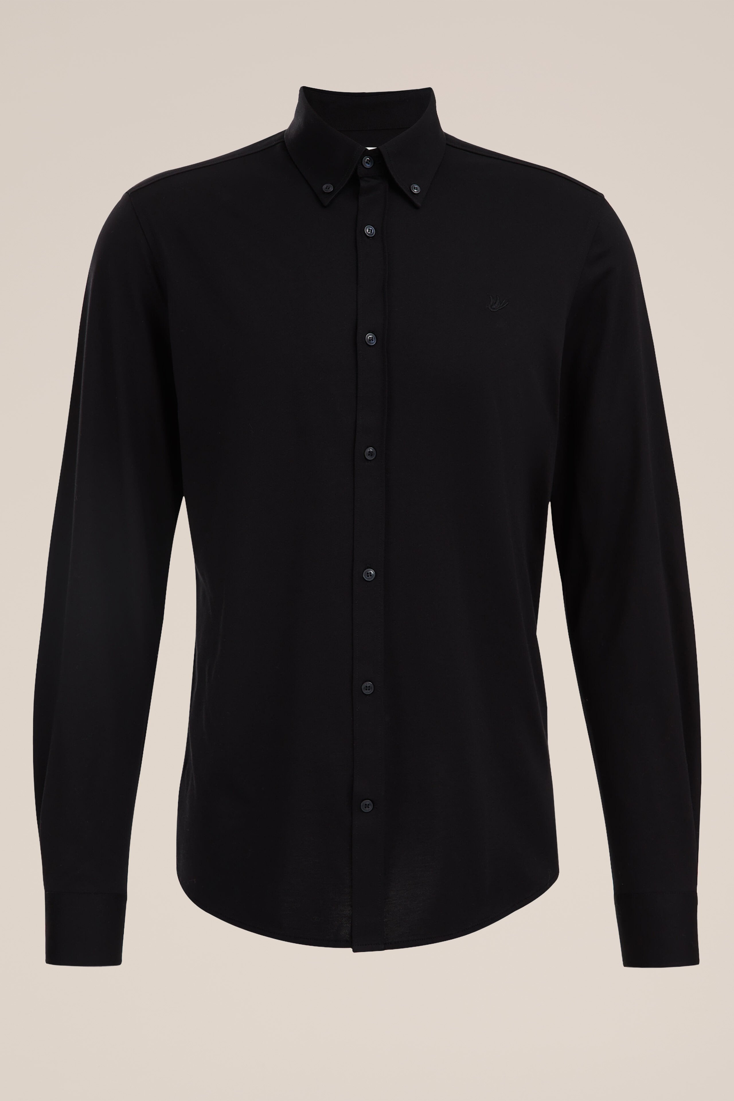 jersey overhemd met stretch WE Fashion Zwart