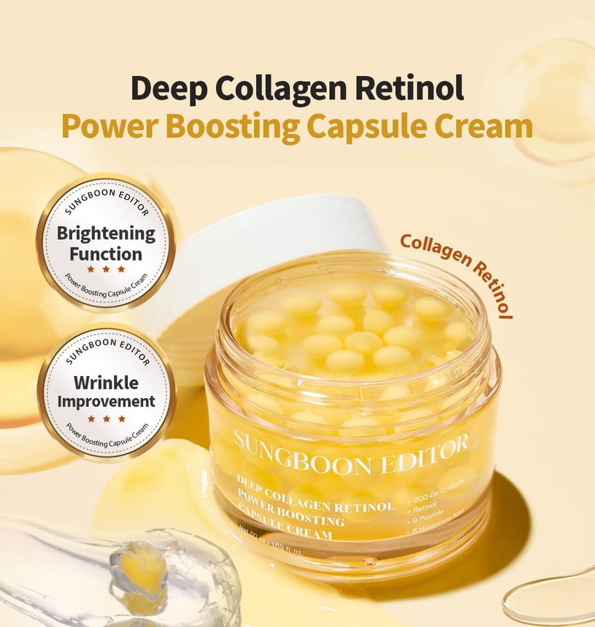 SUNGBOON EDITOR - Diepe collageen-retinol-krachtverhogende capsulecrème