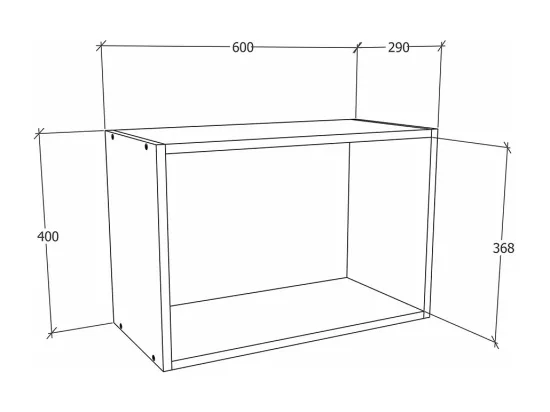 Armoire de cuisine 60 cm Armoire suspendue Esilo