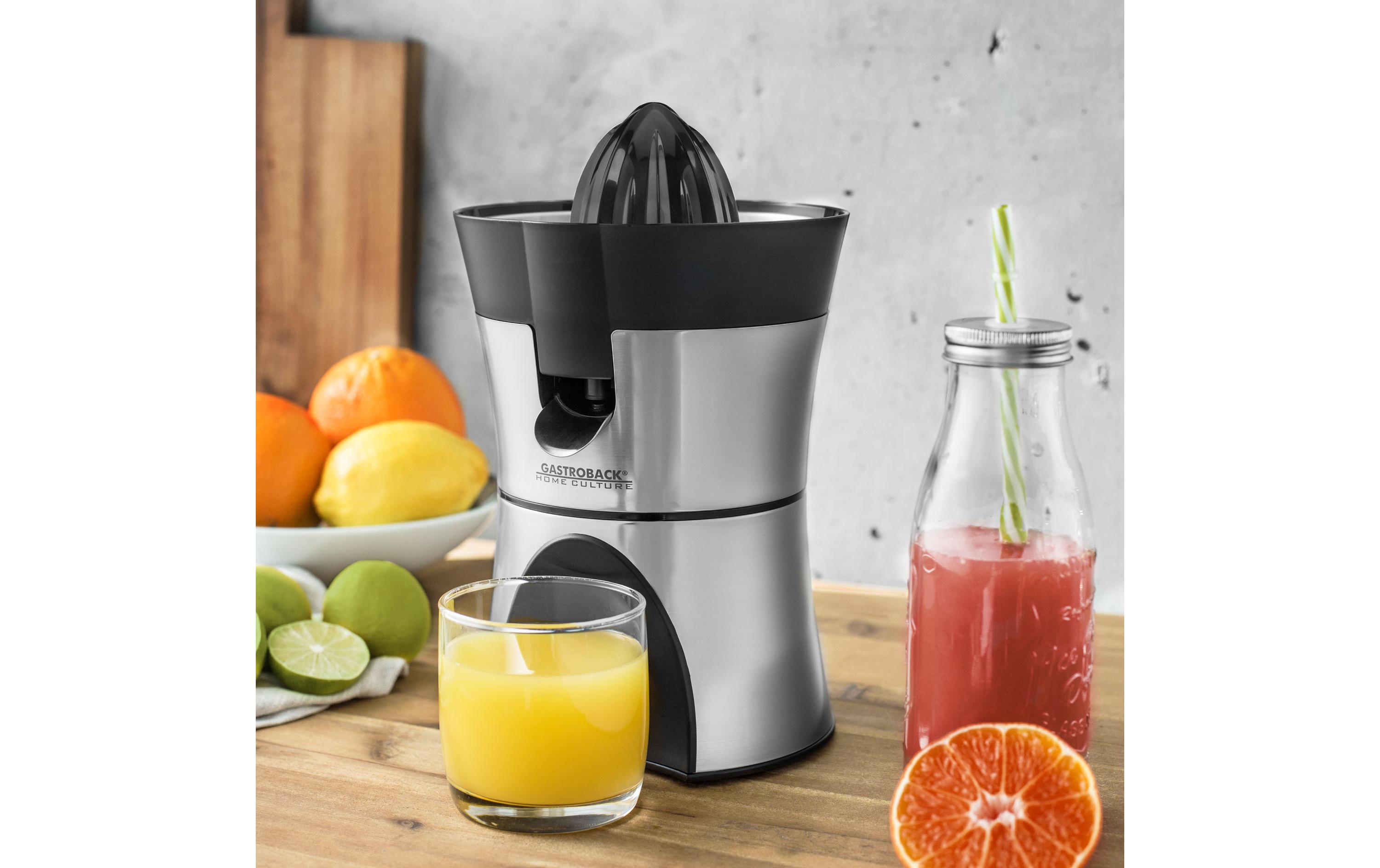 Saftpresse Home Culture Schwarz/SilberPresskegel für Zitrusfrüchte