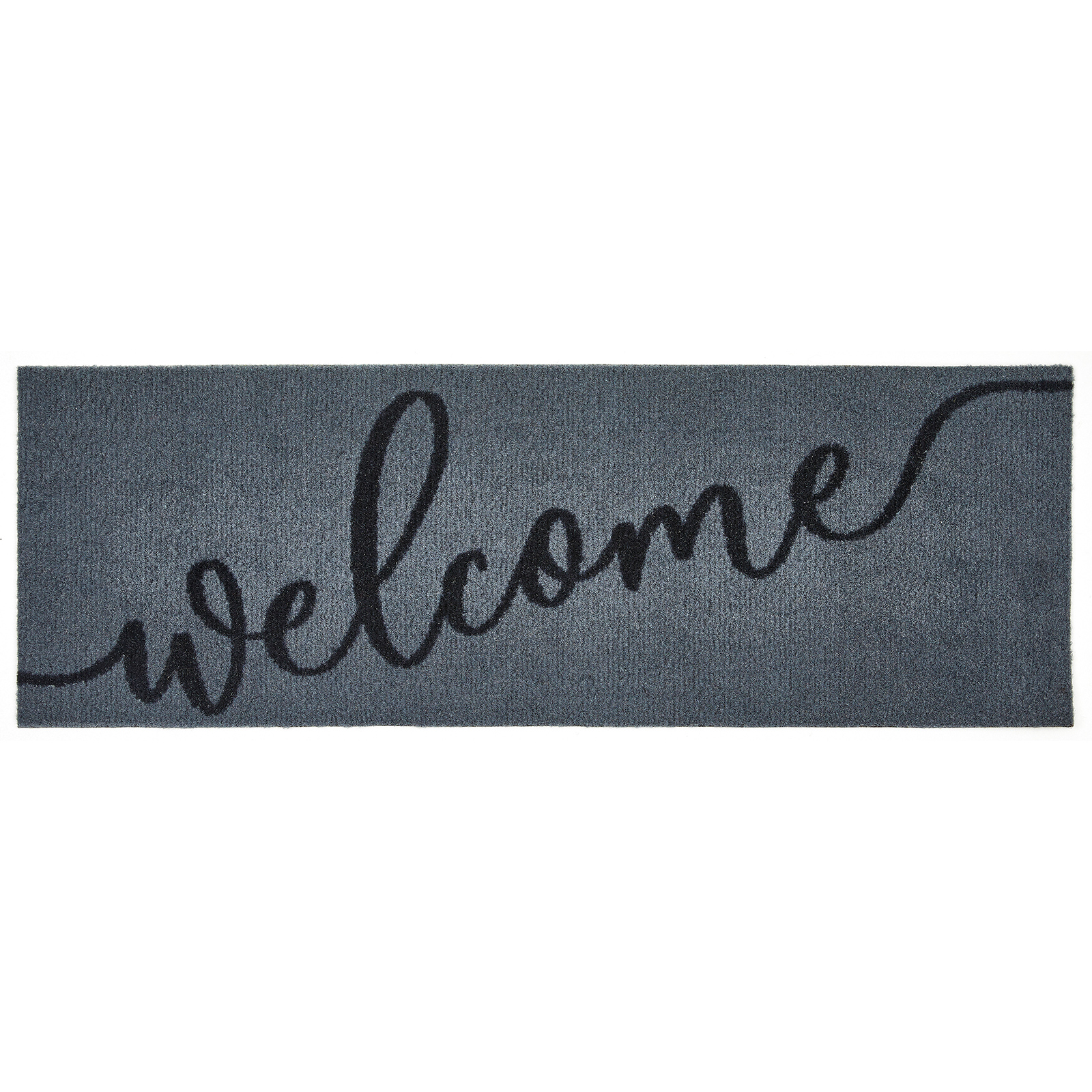 Fußmatte WELCOME - grau-schwarz - 26x75 cm
