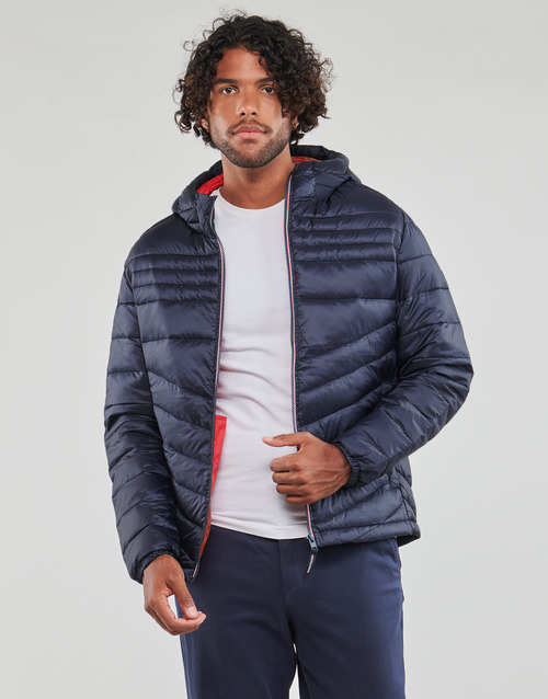 Jack & Jones - JJEFLY PUFFER HOOD - Marine