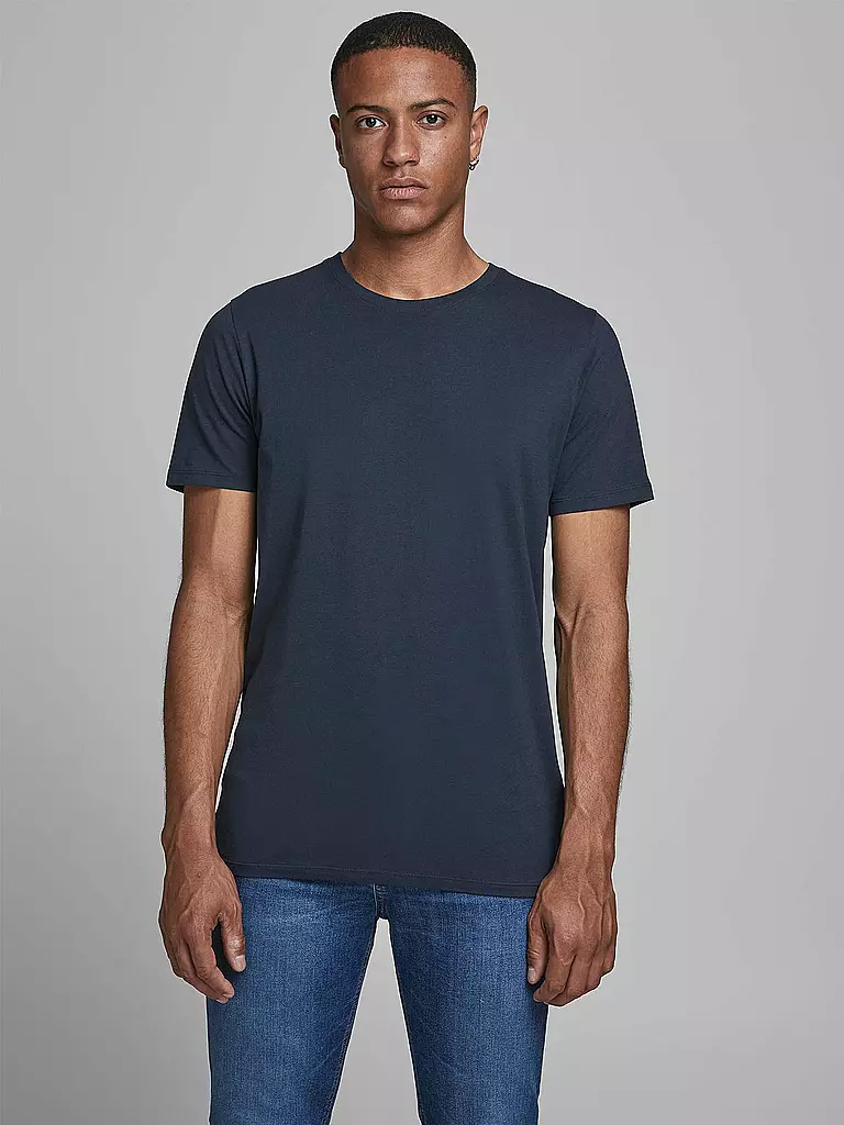 JACK & JONES T-Shirt JJEORGANIC blau