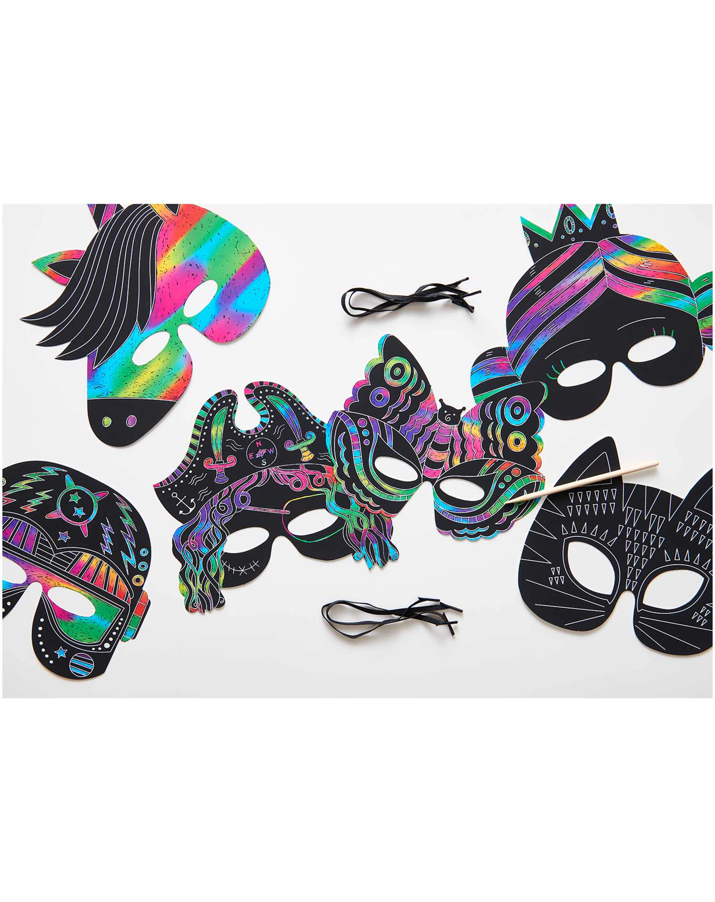Kratzpapier MASKEN Set 6-teilig