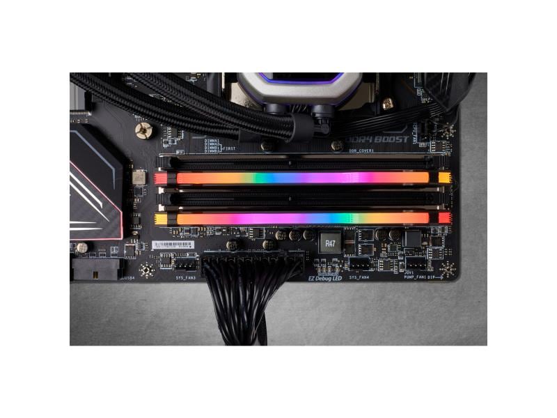 Corsair DDR4-RAM Vengeance RGB PRO Black iCUE 3600 MHz 2x 1 High-Performance Arbeitsspeicher mit Multi-Zone-RGB-Beleuchtung