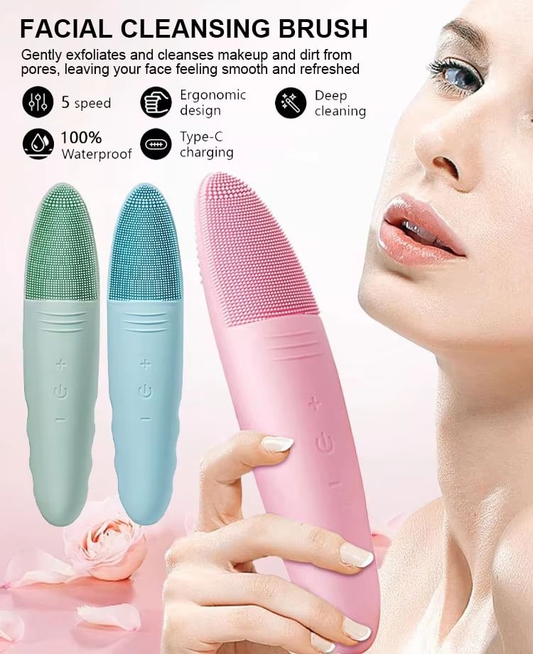 Beautyronics - USB oplaadbaar siliconen gezichtsreinigingsapparaat