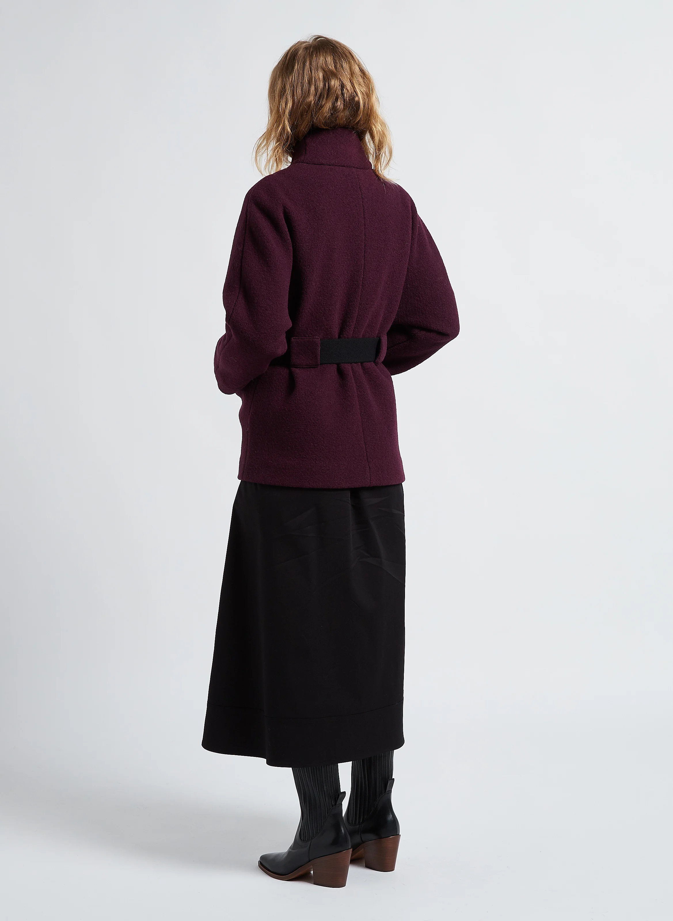 MILAC - Chemise à col victorien fluide en coton | Bleu