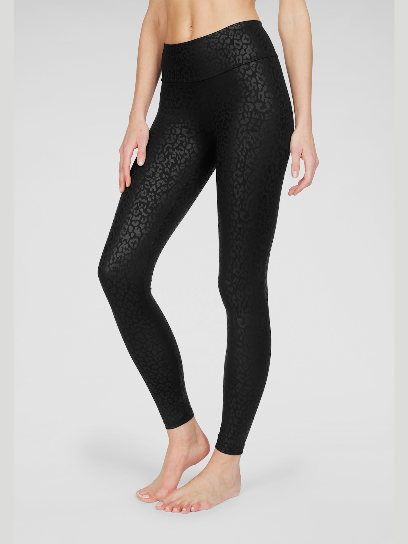 Legging avec imprimé animal légèrement brillant