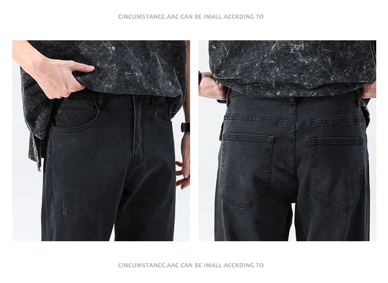 Goretti - Mid Rise Distressed Slim Fit Jeans