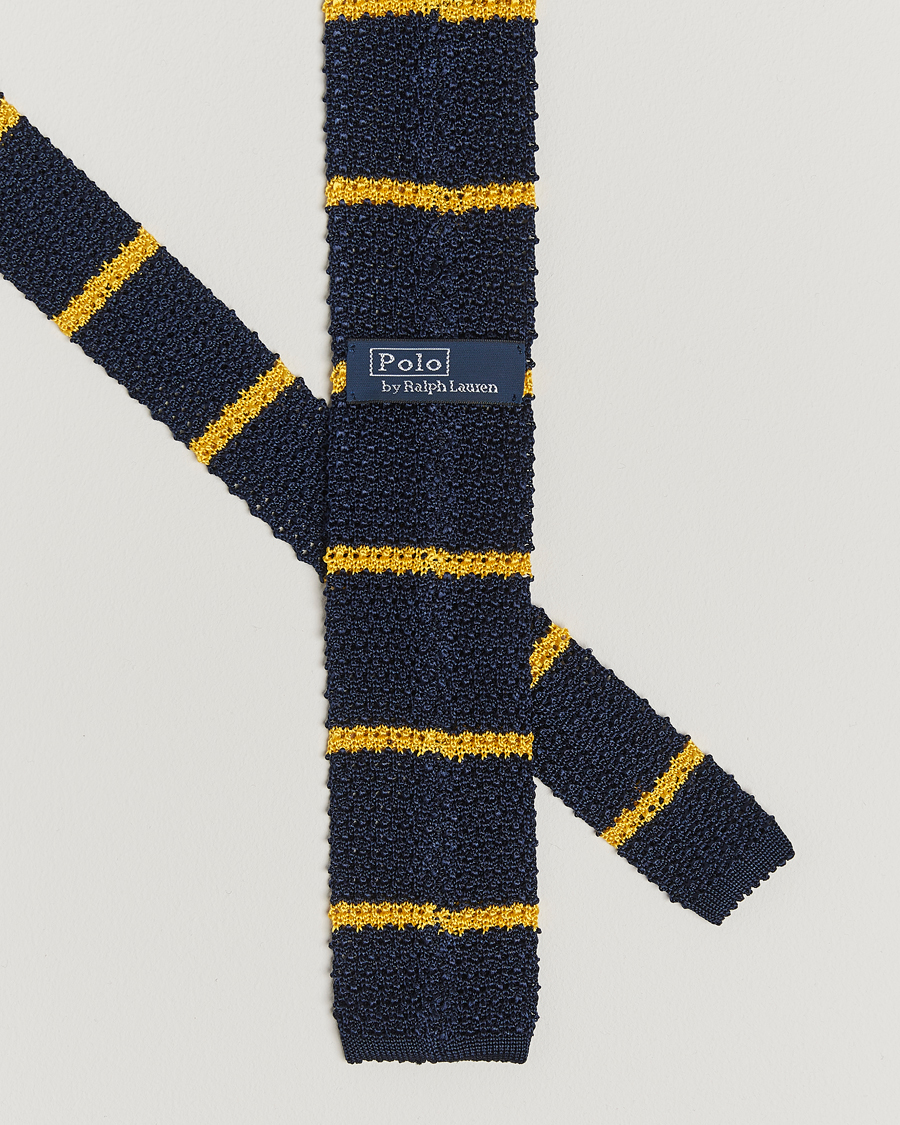 Polo Ralph Lauren Knitted Striped Tie Navy/Gold