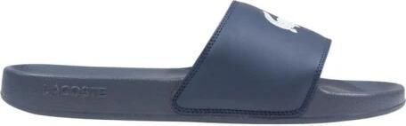 Lacoste Badslippers met logoprint model 'SERVE SLIDE'