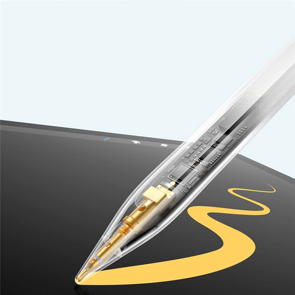 Smooth Writing 3 Kapazitiver Touch Pen Stylus Pencil (Active Version) mit Handballenerkennung für Apple iPads - Weiss