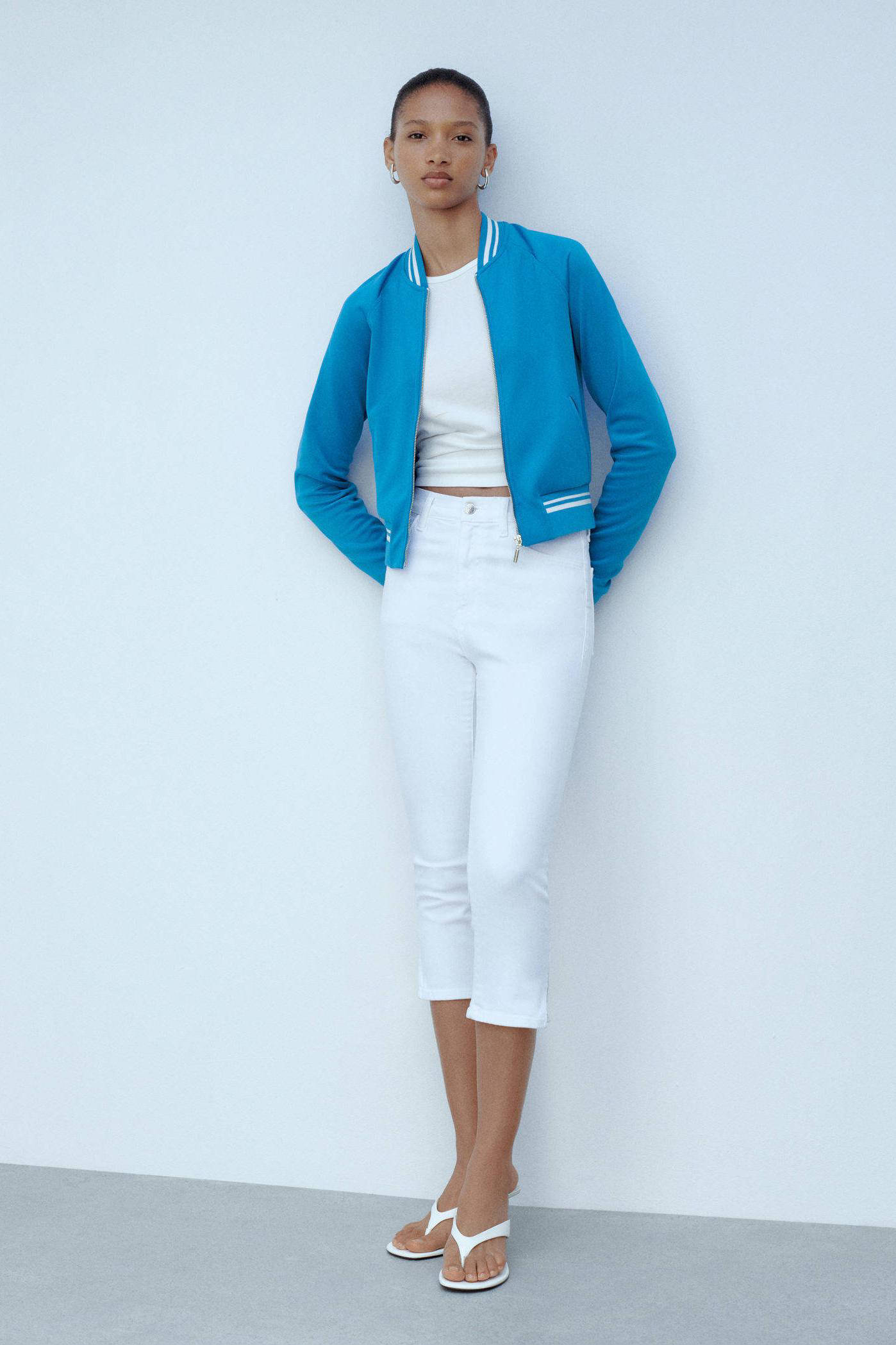 Mango baseball jacket blauw