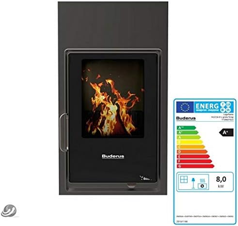 Buderus Heizeinsatz HLS216 8 kW Logaflame Kachelofen Kamineinsatz Rostfeuerung Türanschlag rechts