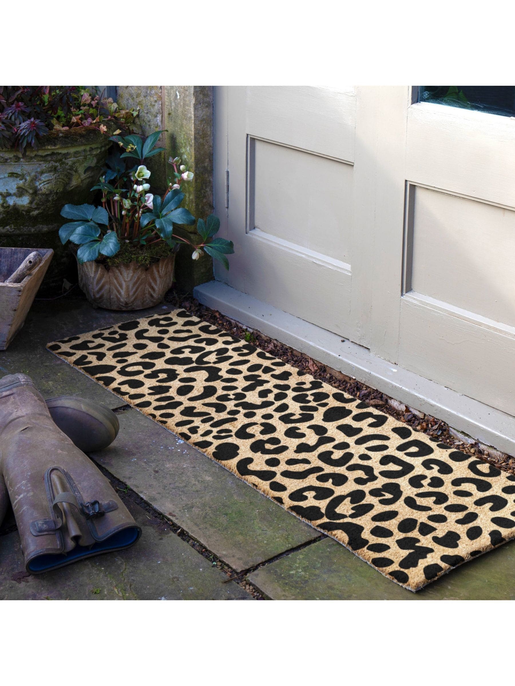 Artsy Mats Patio deurmat met luipaard Print