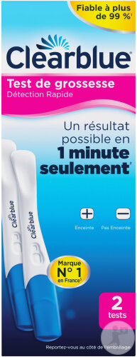Clearblue Test De Grossesse Détection Rapide 1 Minute 2 Pièces