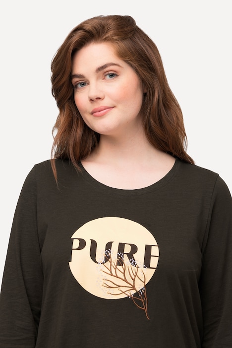 Shirt, PURE, Classic, Rundhals, 3/4-Arm, Biobaumwolle