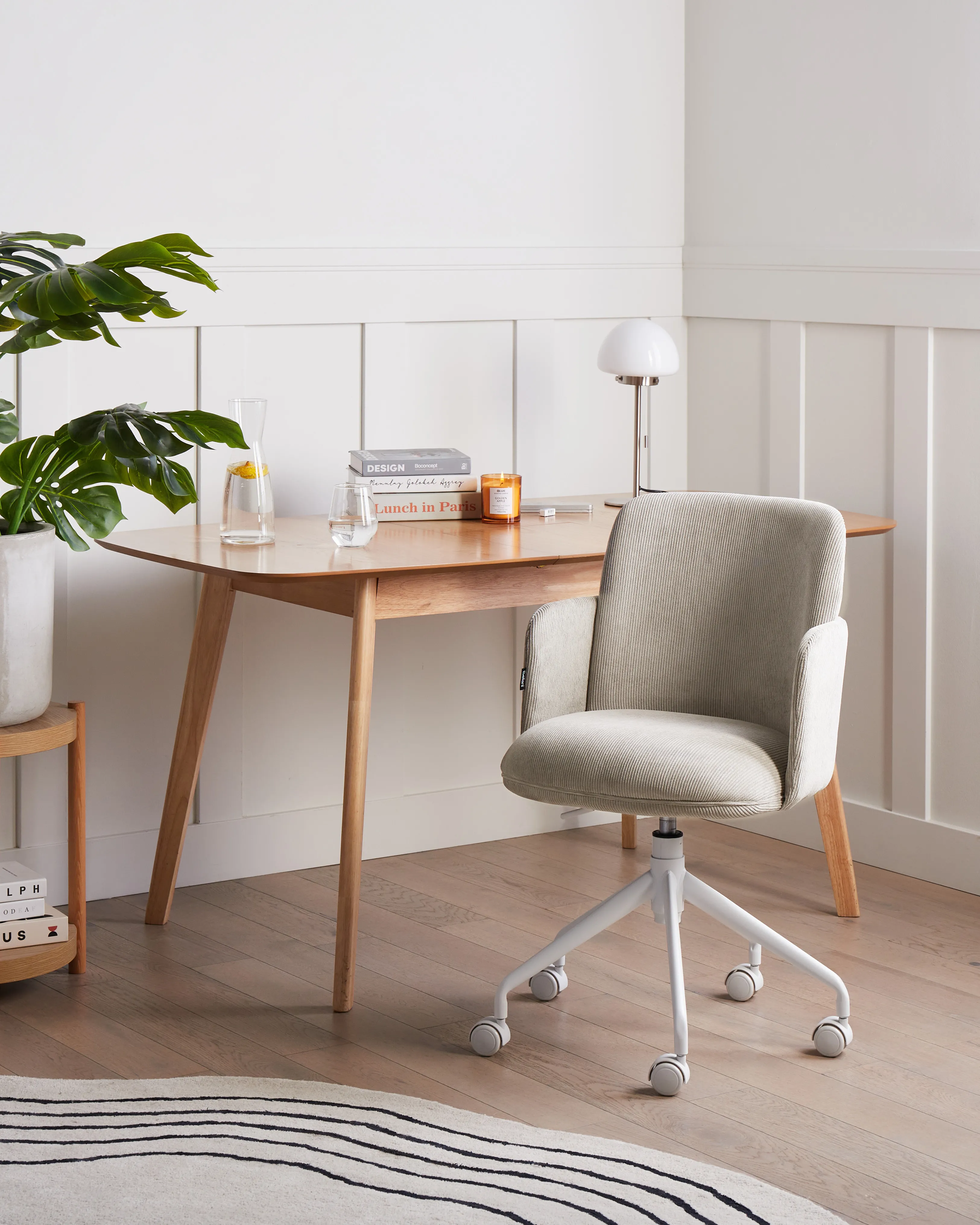 Bureaustoel DRYDEN Corduroy Taupe
