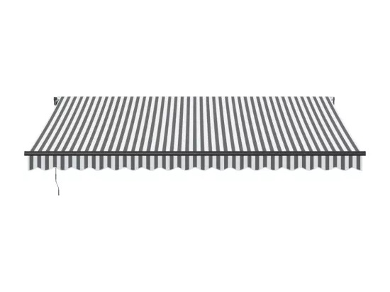 Auvent rétractable automatique anthracite et blanc 450x300 cm