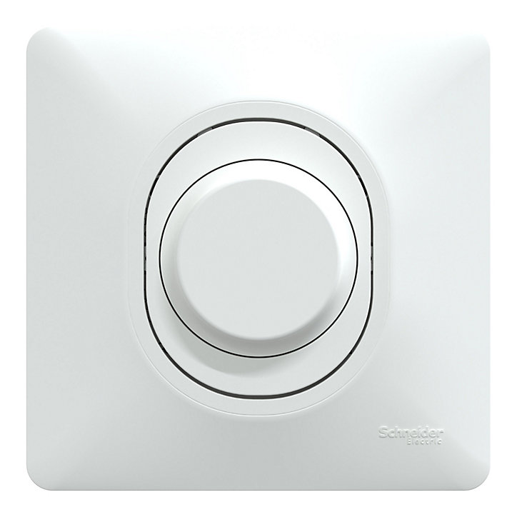 Variateur complet Schneider Electric Ovalis blanc