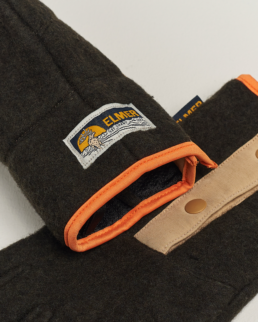 Elmer by Swany Recycled Wool Fleece Gloves Dark Brown