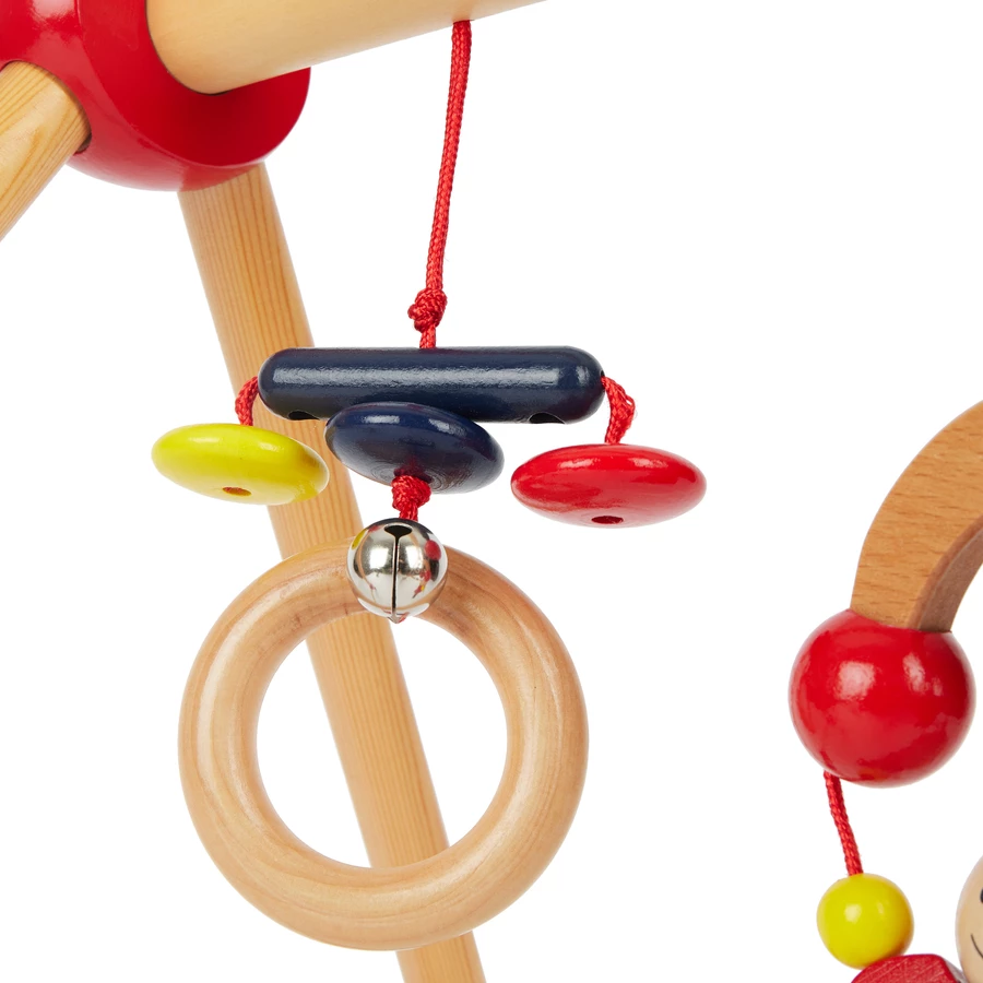 bieco Baby Holz-Gym mit Spielbogen, höhenverstellbar