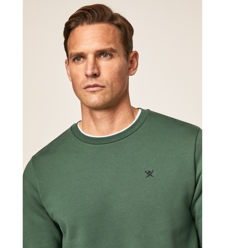 Moletom Hackett Fleece com Logotipo Bordado (Verde)