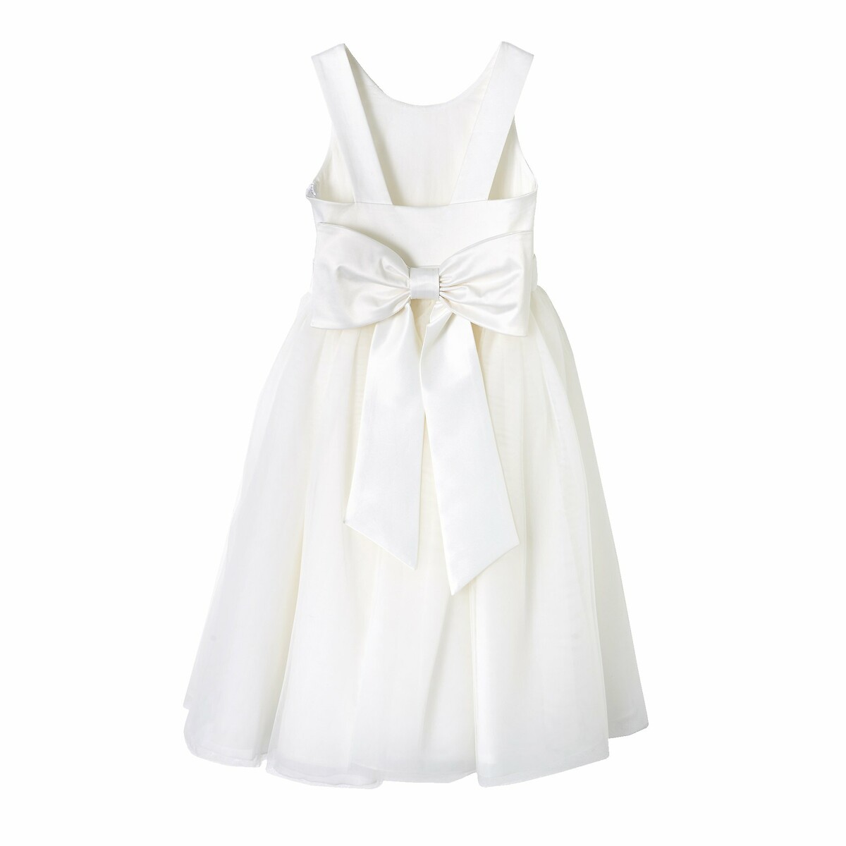 COLEÇÃO LA REDOUTE<br>Vestido de cerimônia em cetim e tule