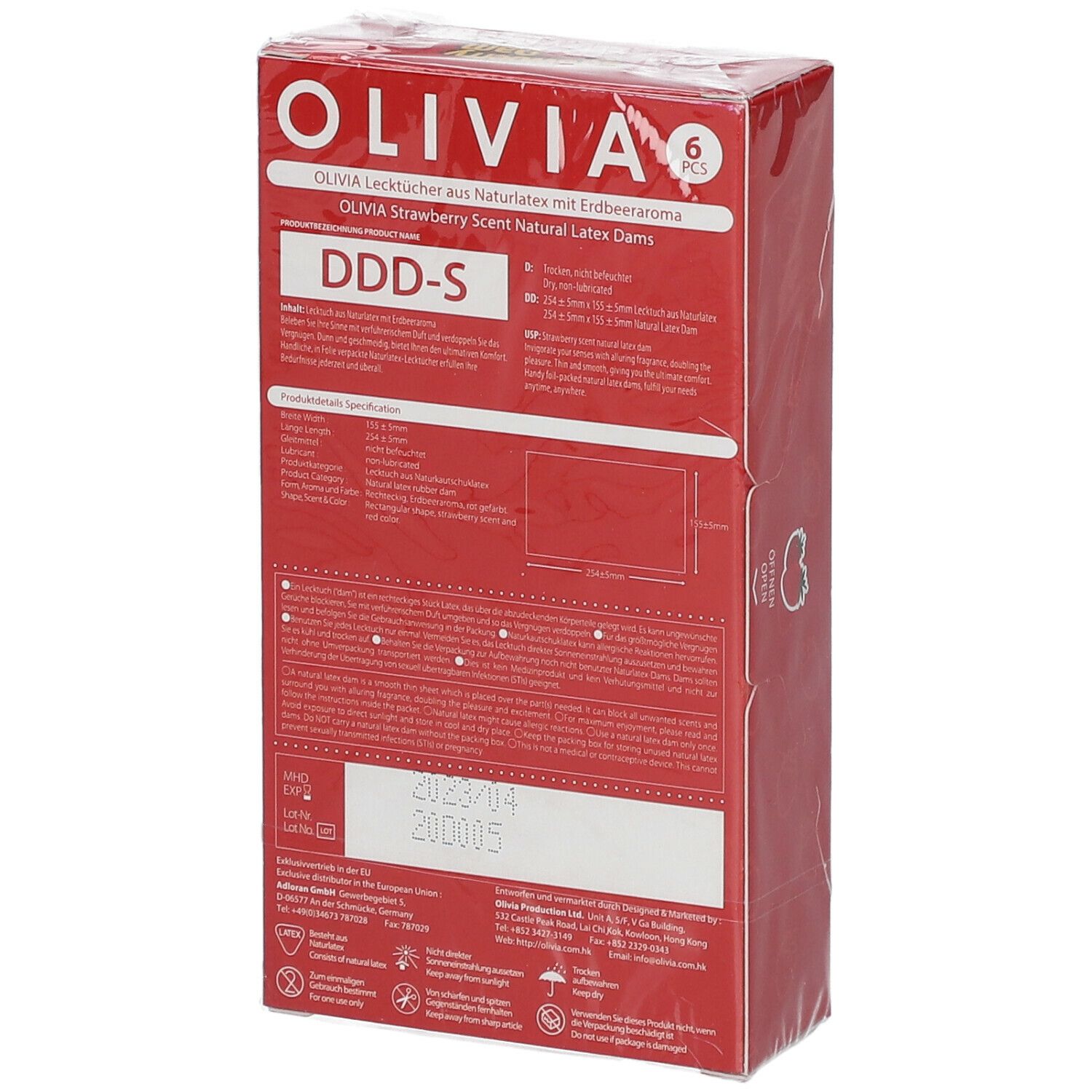 OLIVIA Lecktücher Erdbeere
