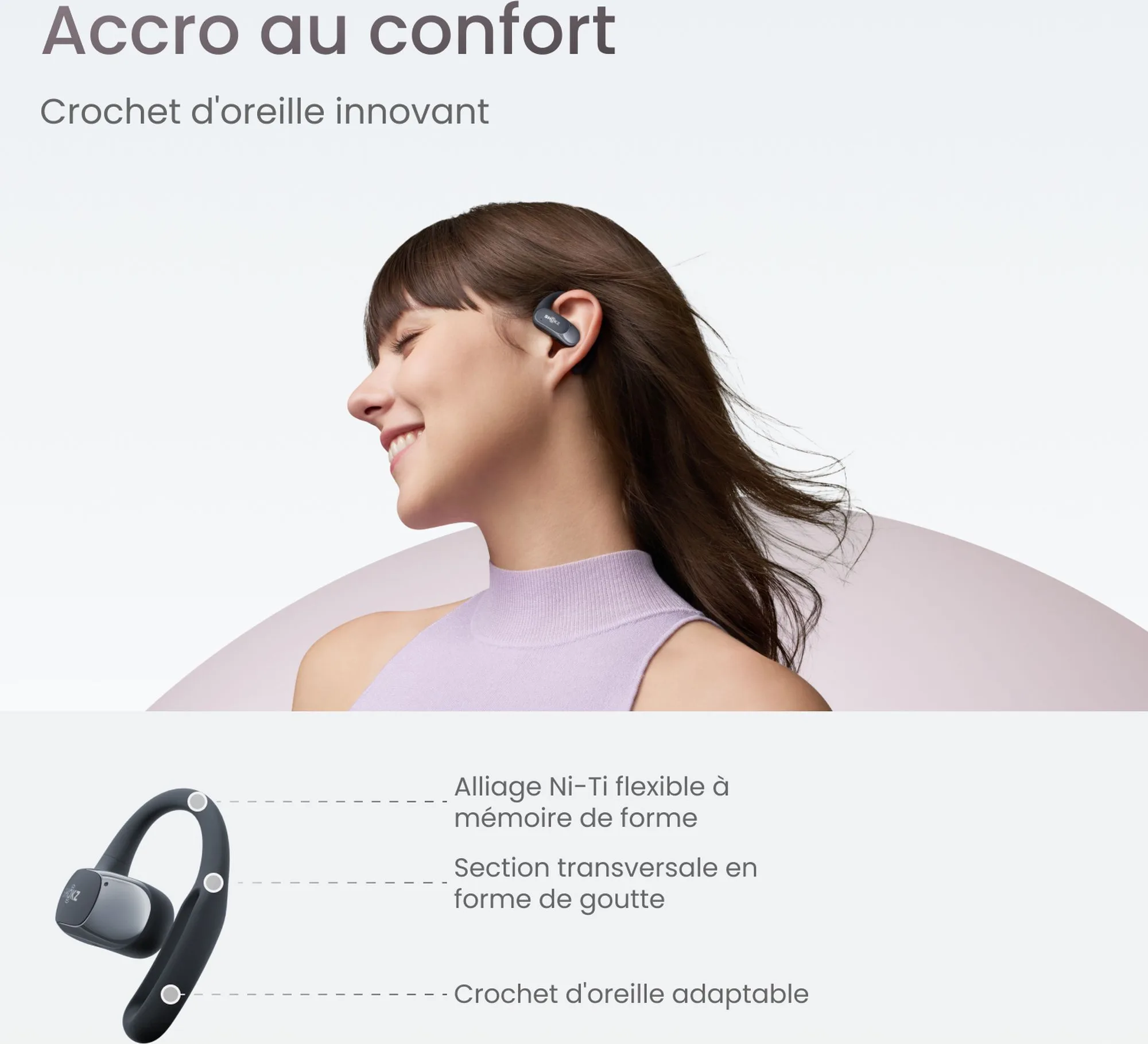 Shokz OpenFit Air Noir Écouteurs True Wireless