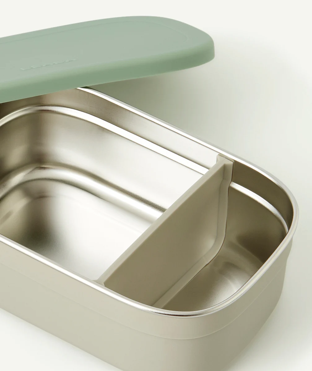 BEABABOÎTE REPAS EN INOX BLEU 4M+