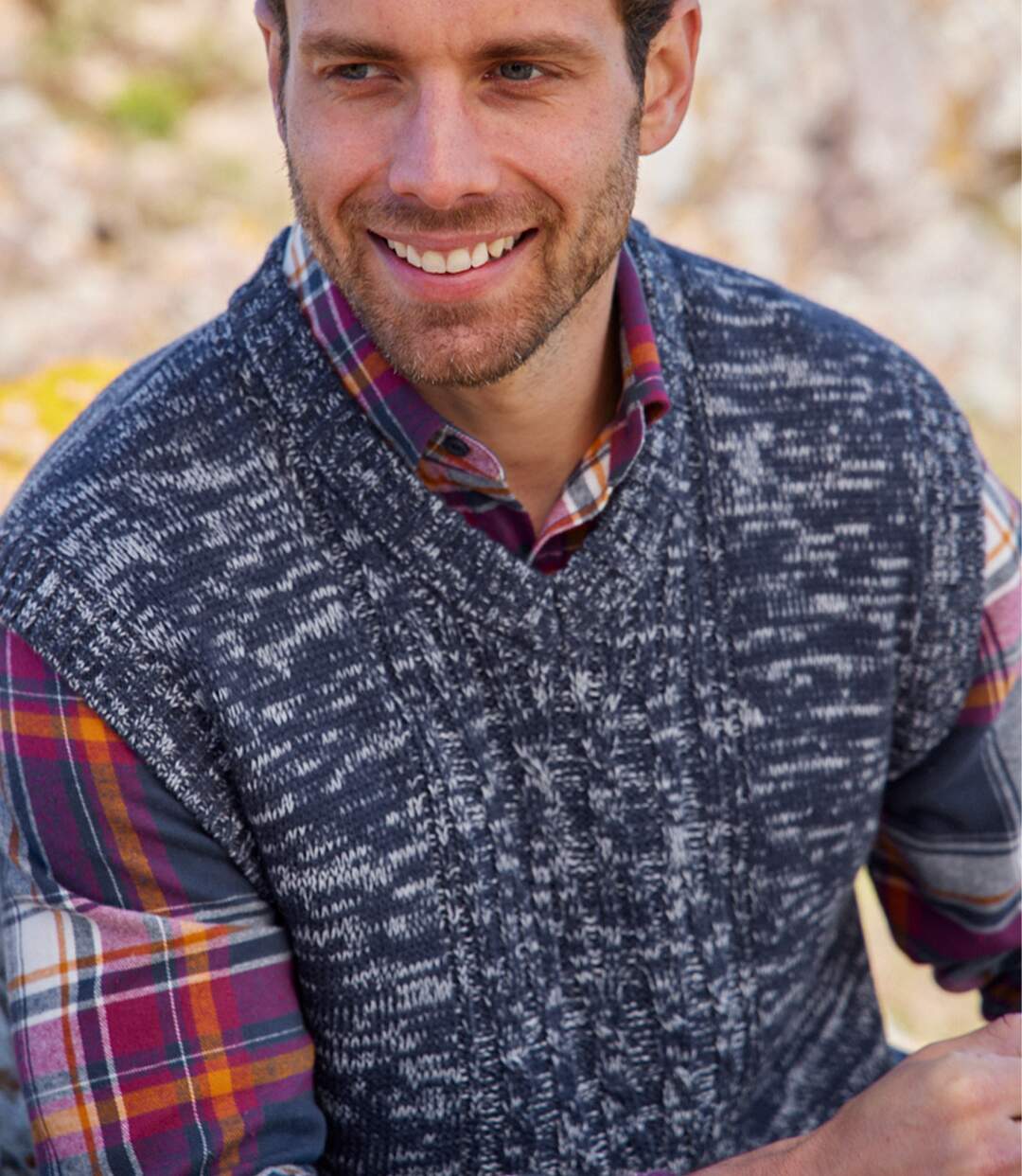 Pull Tricot Sans Manches Col V