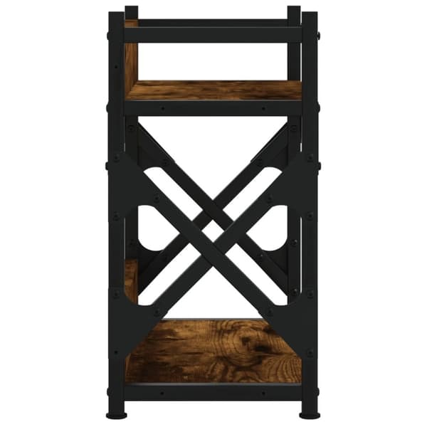 vidaXL Skriverbord 2 hyller røkt eik 40x20x40 cm konstruert tre