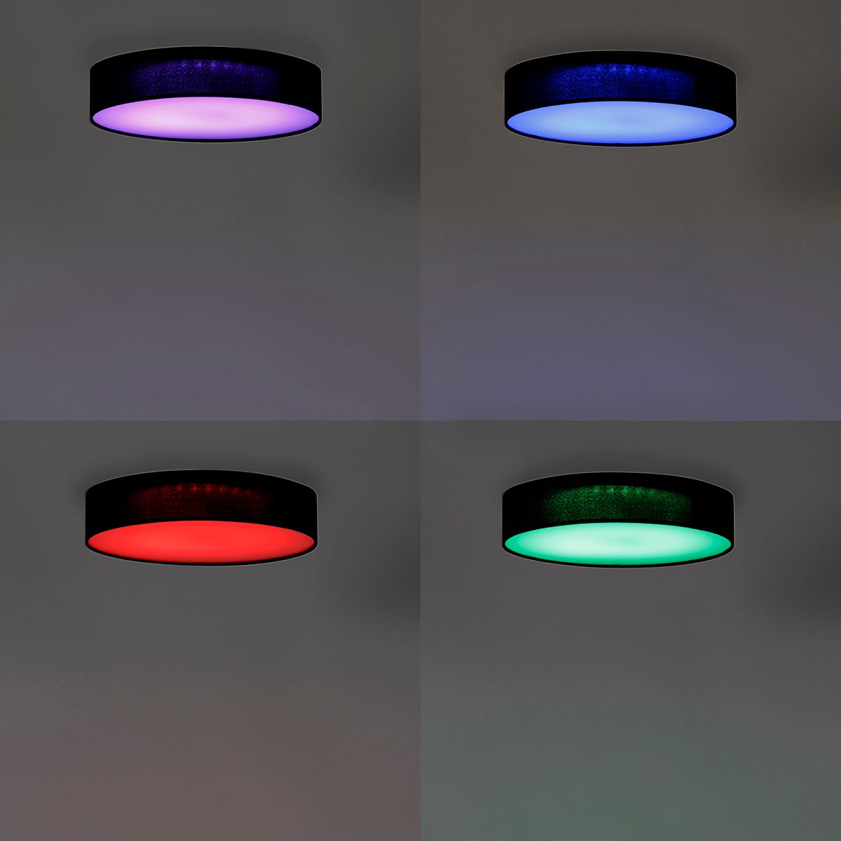 Smart plafondlamp zwart 30cm incl. LED RGB met afstandsbediening - Taiko