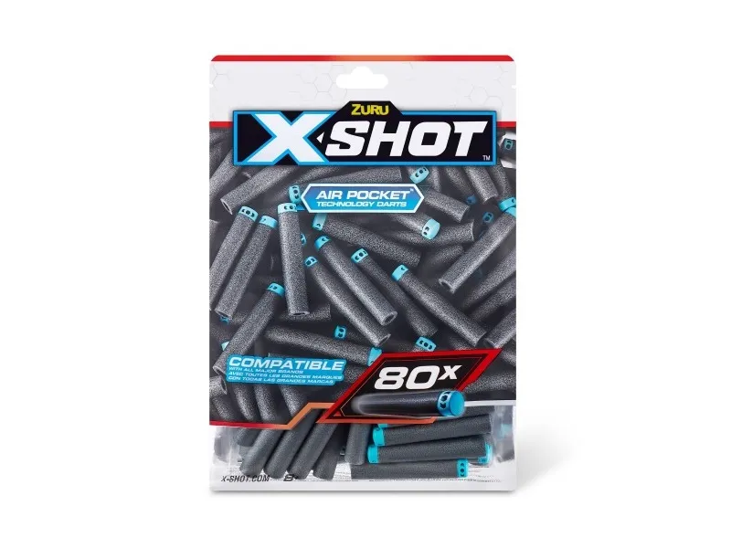X-Shot Excel 80PK Refill Darts Foilbag