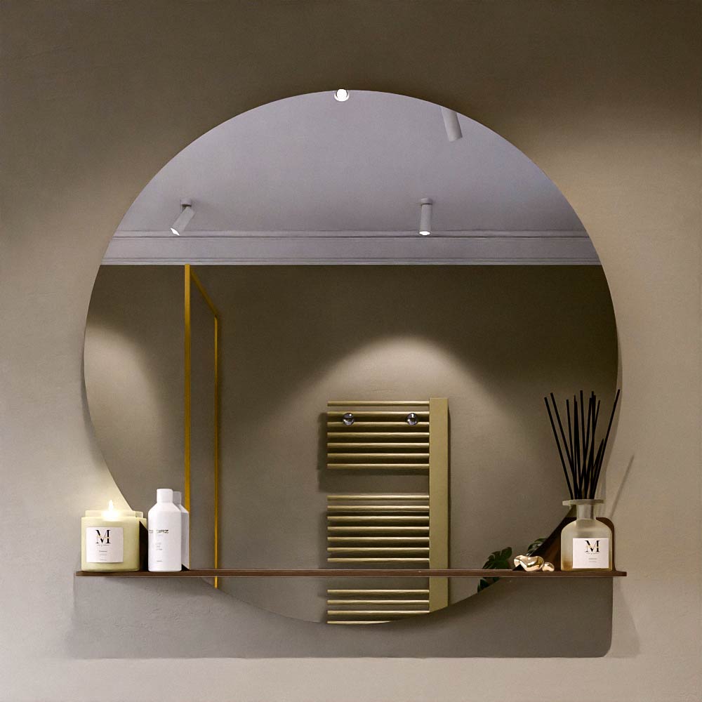 Mondiaz Spot spiegel rond Ø110cm met planchet smag