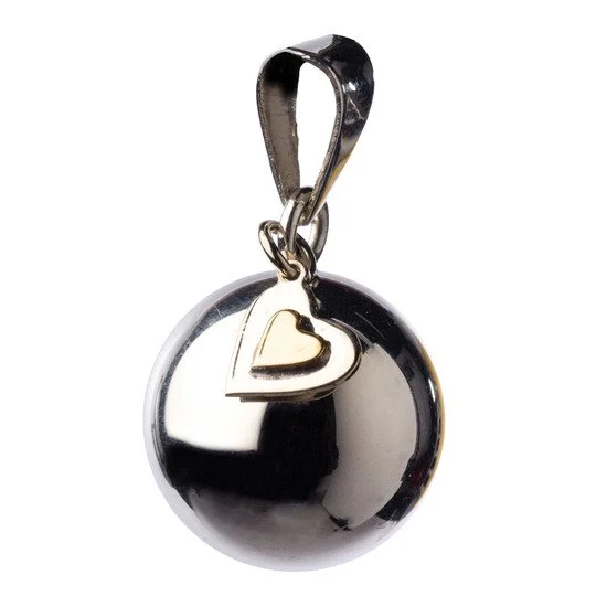 Bijou de grossesse Bola   Argenté avec petit coeur        de               Babylonia