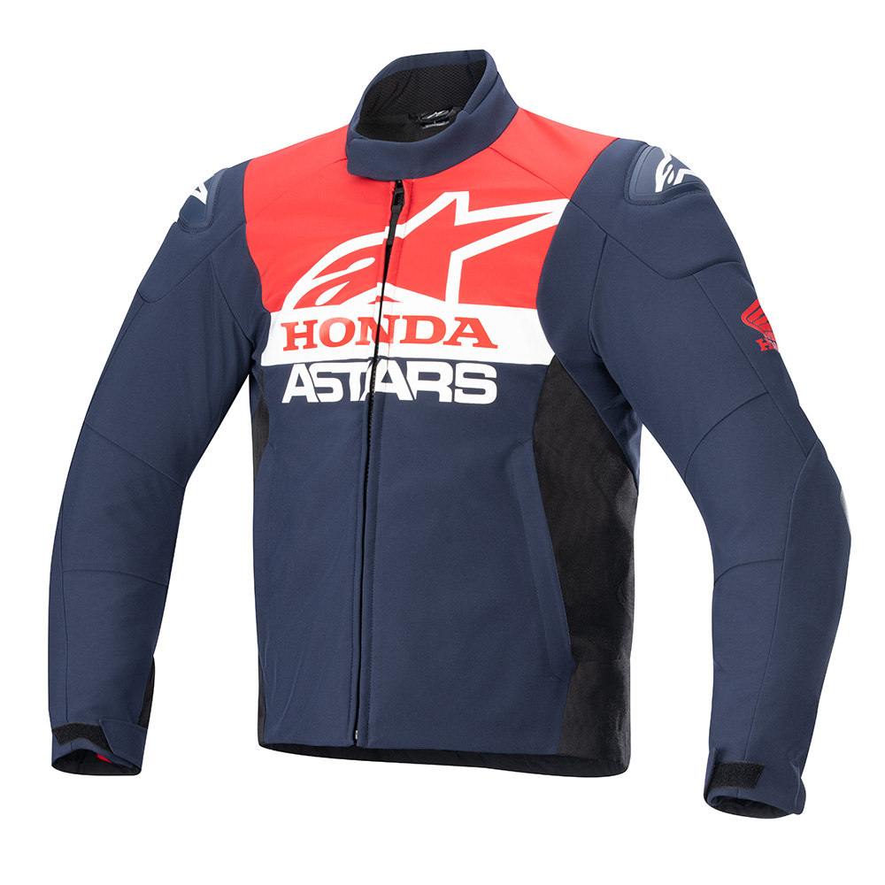 Alpinestars - Blouson SMX Waterproof Honda Navy / Noir / Rouge fluo / Blanc